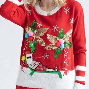 Festive Red Holiday Sweater